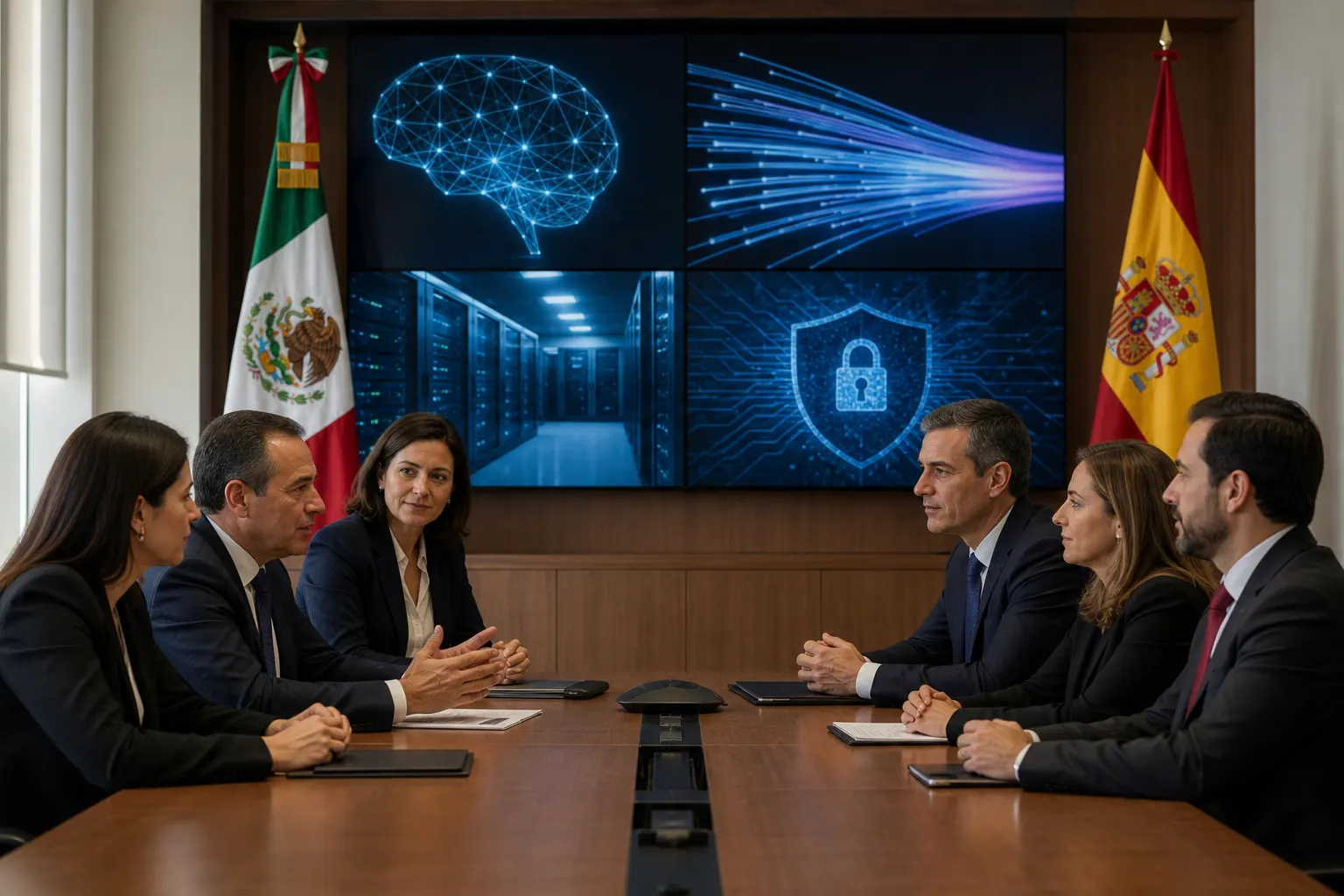 México y España firman acuerdo de cooperación en inteligencia artificial y ciberseguridad